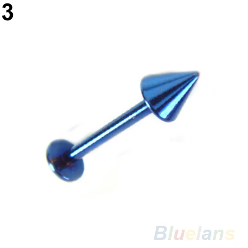 10Pcs Men Women Black Stainless Steel Stud Earrings Lip Spike Piercing Chip Bars Ear For Fashion 01IH 4OAS BE57 | Украшения и