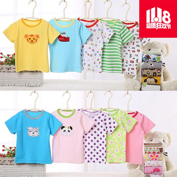 Лето 2017 ins взрыв детей с короткими рукавами детские футболки 5 шт./лот случайные