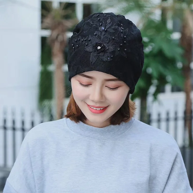 Женский кружевной индийский мусульманский головной убор шапочка платок