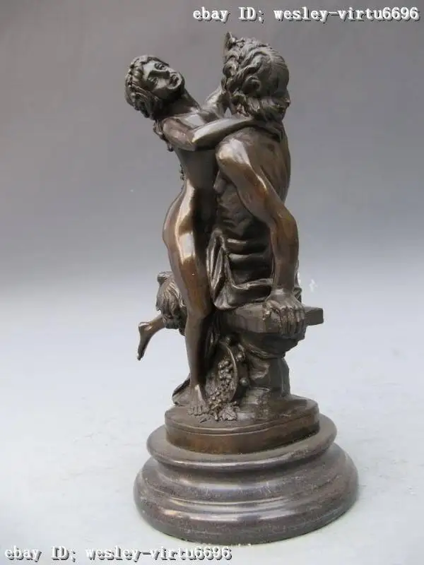 Греческий миф Пан и Обнаженная женщина пить Чистой Бронзы Статуя|statue nepal|womenstatue cat