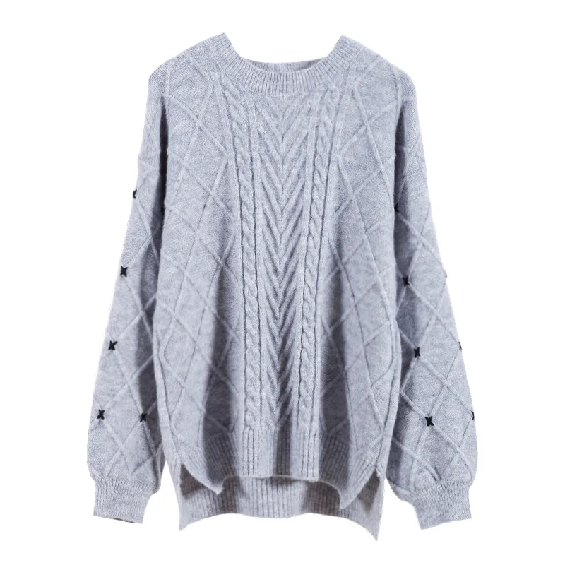 Women Winter Pullover and Sweaters Oneck Twisted Sweater Pull Femme Sweter Mujer Short Femninino 2019 winter sweater | Женская одежда