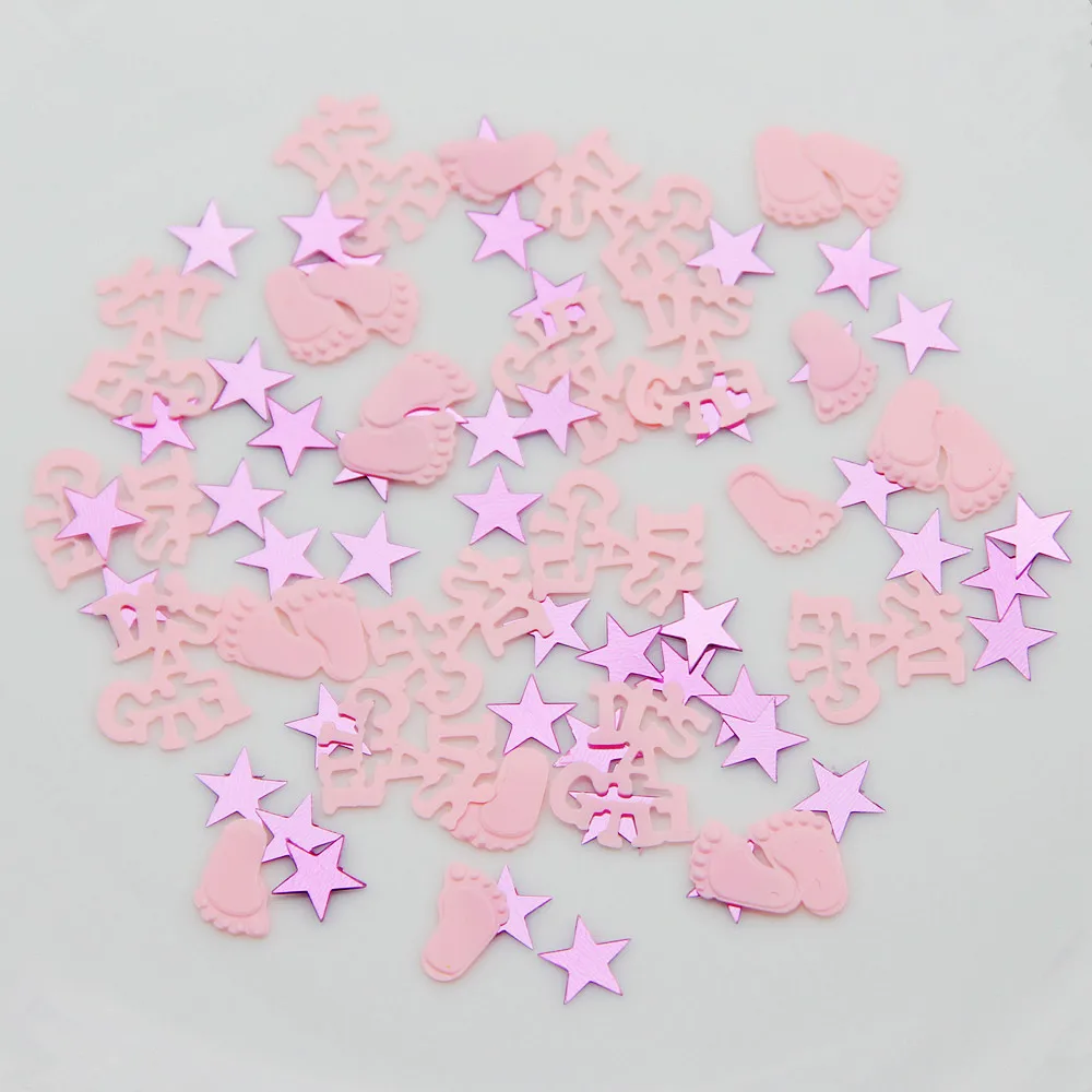 Розовый детский фон для дня рождения с конфетти It's A Girl Baby Shower на первый день