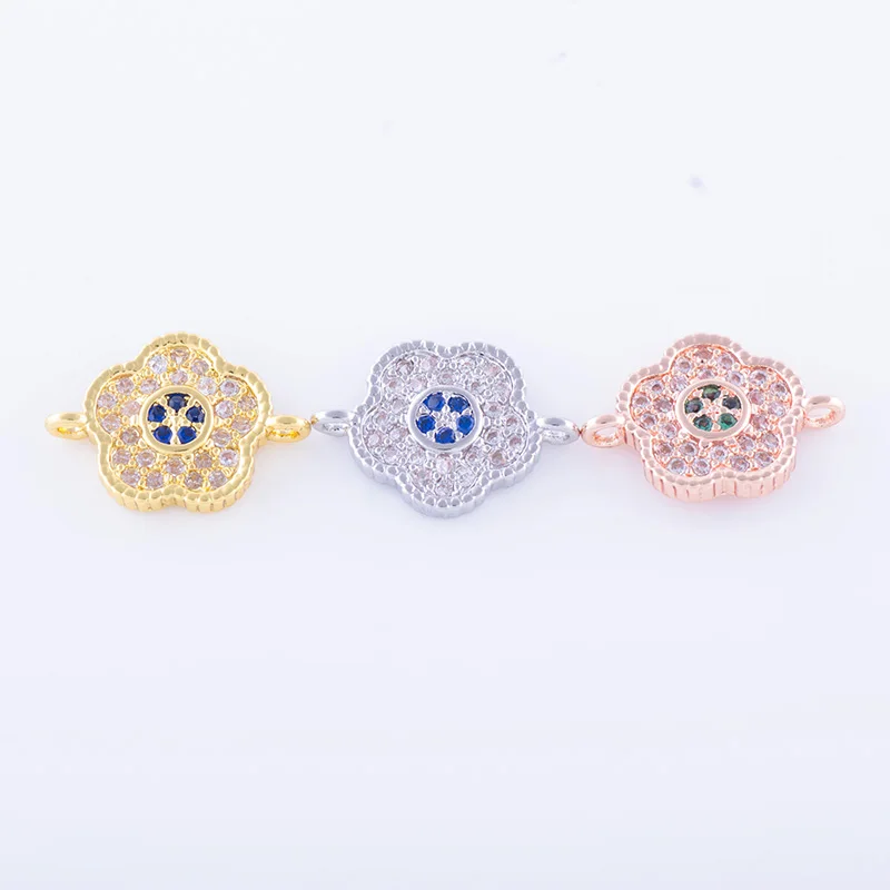 Принадлежности для ювелирных изделий micro pave с фианитами цветами коннектор