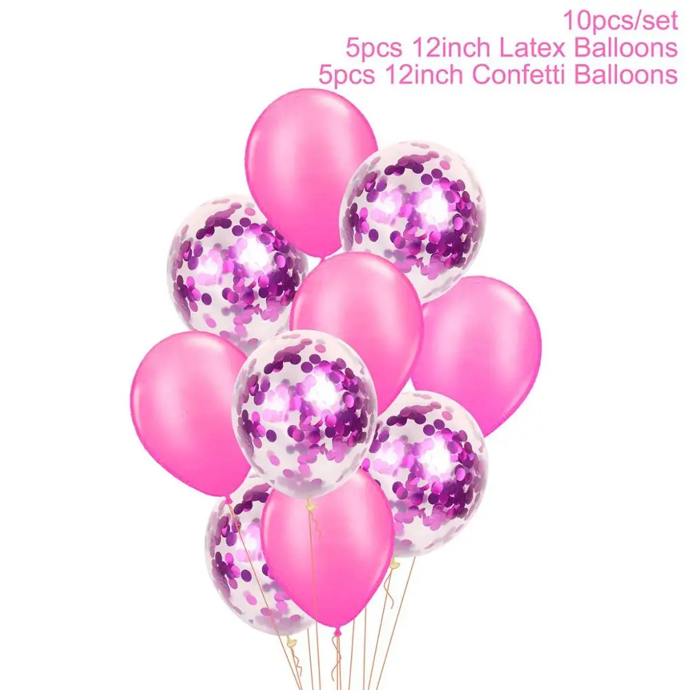 purple set Staraise 25 шт. воздушные шары на 1-й День рождения Синий Розовый фольгированные шары Детские первый день рождения украшения на один год день рождения детский праздничный Декор - Цвет: purple set