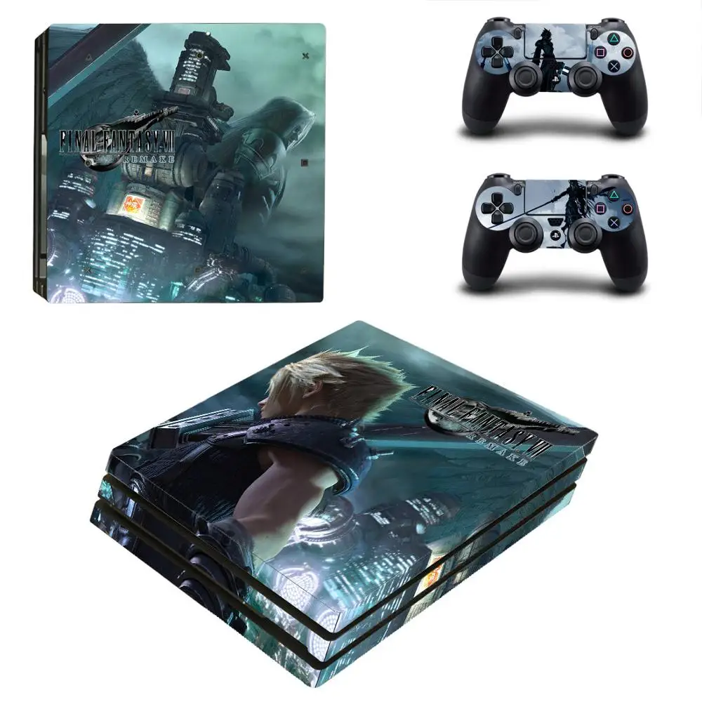 Final Fantasy VII 7 наряд в стиле известных брендов PS4 Pro кожи Стикеры наклейка для Игровые