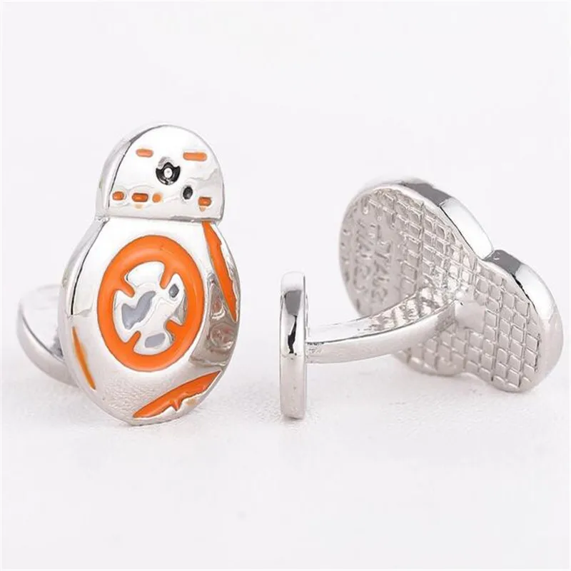Hsic Звездные войны запонки Пробуждение силы BB8 BB-8 r2d2 Droid робот фигурку штурмовика рубашка бренд манжеты Пуговицы
