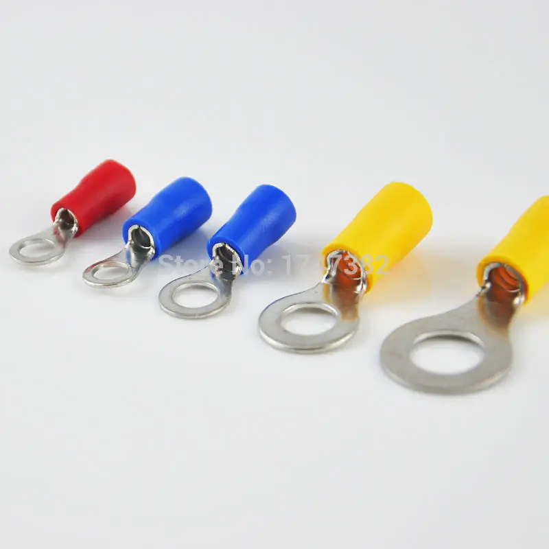 100 шт. фотоэлектрические кольцевые клеммы стандарта 16 14|connector awg|insulated ring terminalsring