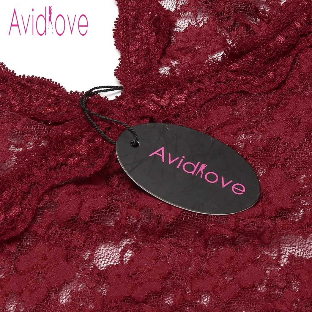 Avidlove, цветочное кружевное сексуальное нижнее белье, эротическое, горячая Распродажа, платье для женщин, Мини Ночная сорочка, сексуальный костюм, порно комплект нижнего белья, Экзотическая одежда