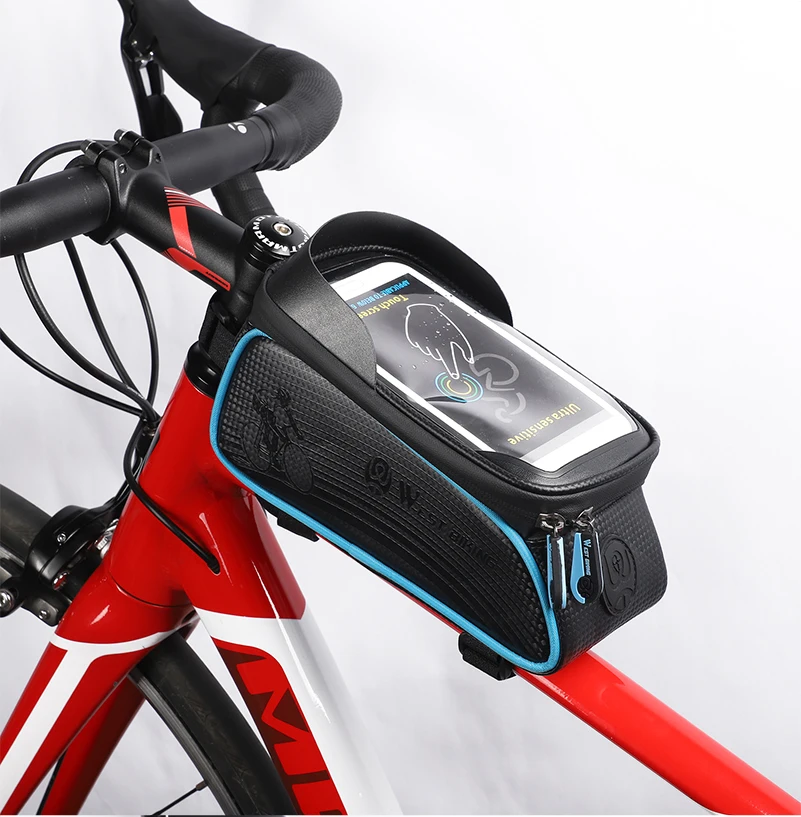 WEST BIKING велосипедная Сумка велосипедная верхняя передняя Труба рама сумка водонепроницаемый 6,0 дюймов чехол для телефона хранения сенсорный экран MTB дорожный велосипед сумка