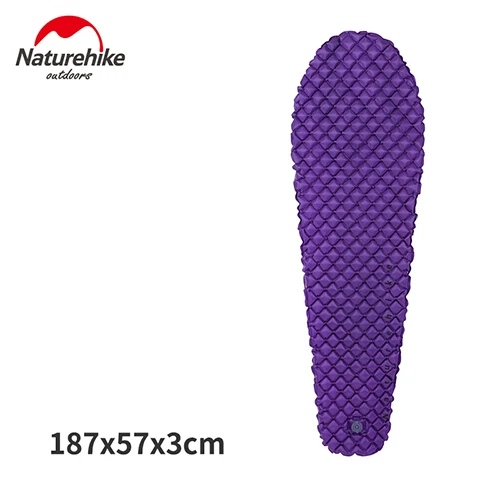 mummy purple Naturehike Сверхлегкий наружный походный коврик влагостойкий надувной матрас для одного человека, коврик для палатки, коврик для сна с подушкой - Цвет: mummy purple