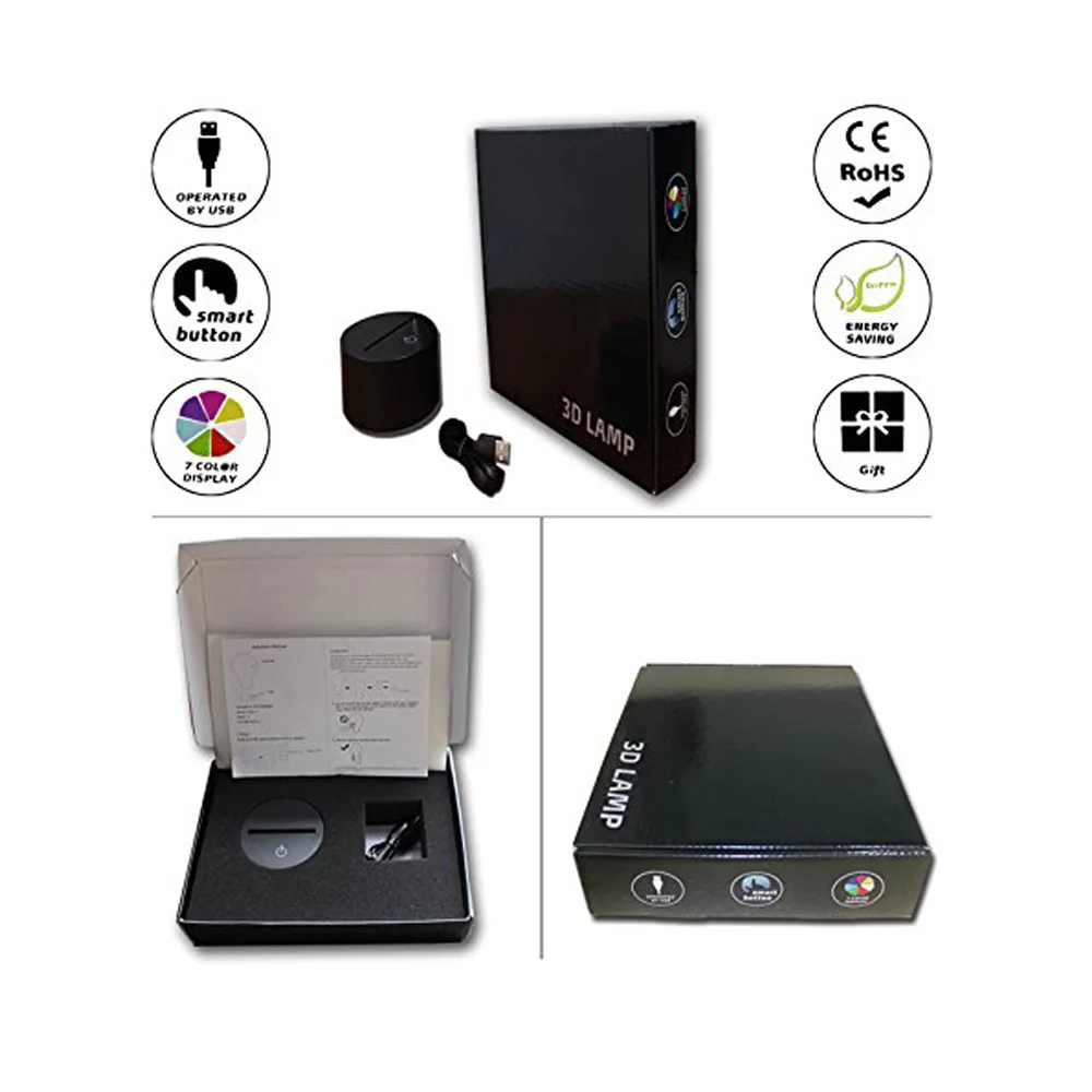 Новый Визуальный стерео карандаш Fullsun Ночной светильник креативные ильники