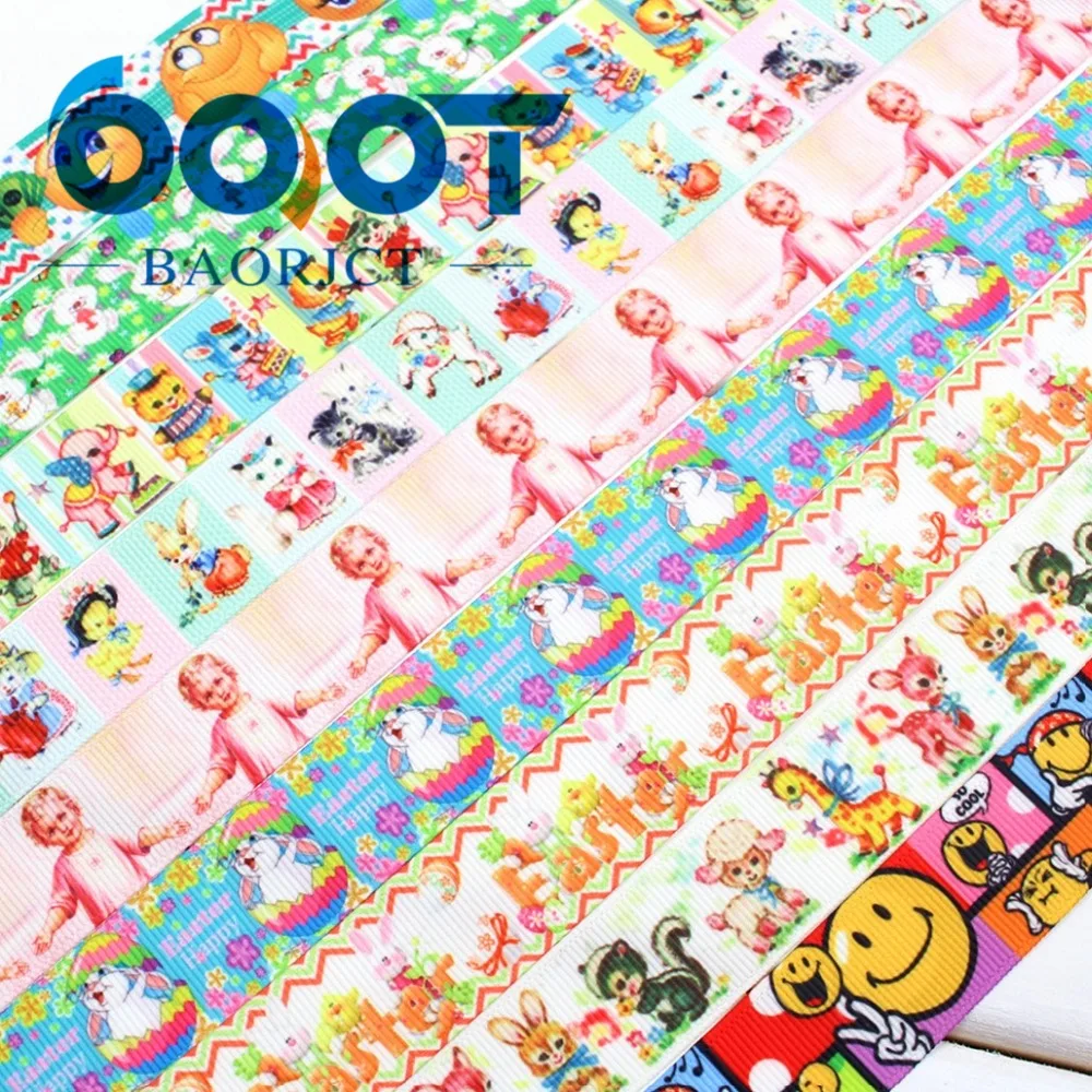 OOOT BAORJCT 1722397 1 'ཕ ММ мультфильм Печатных grosgrain ленты DIY handmadeHair аксессуары