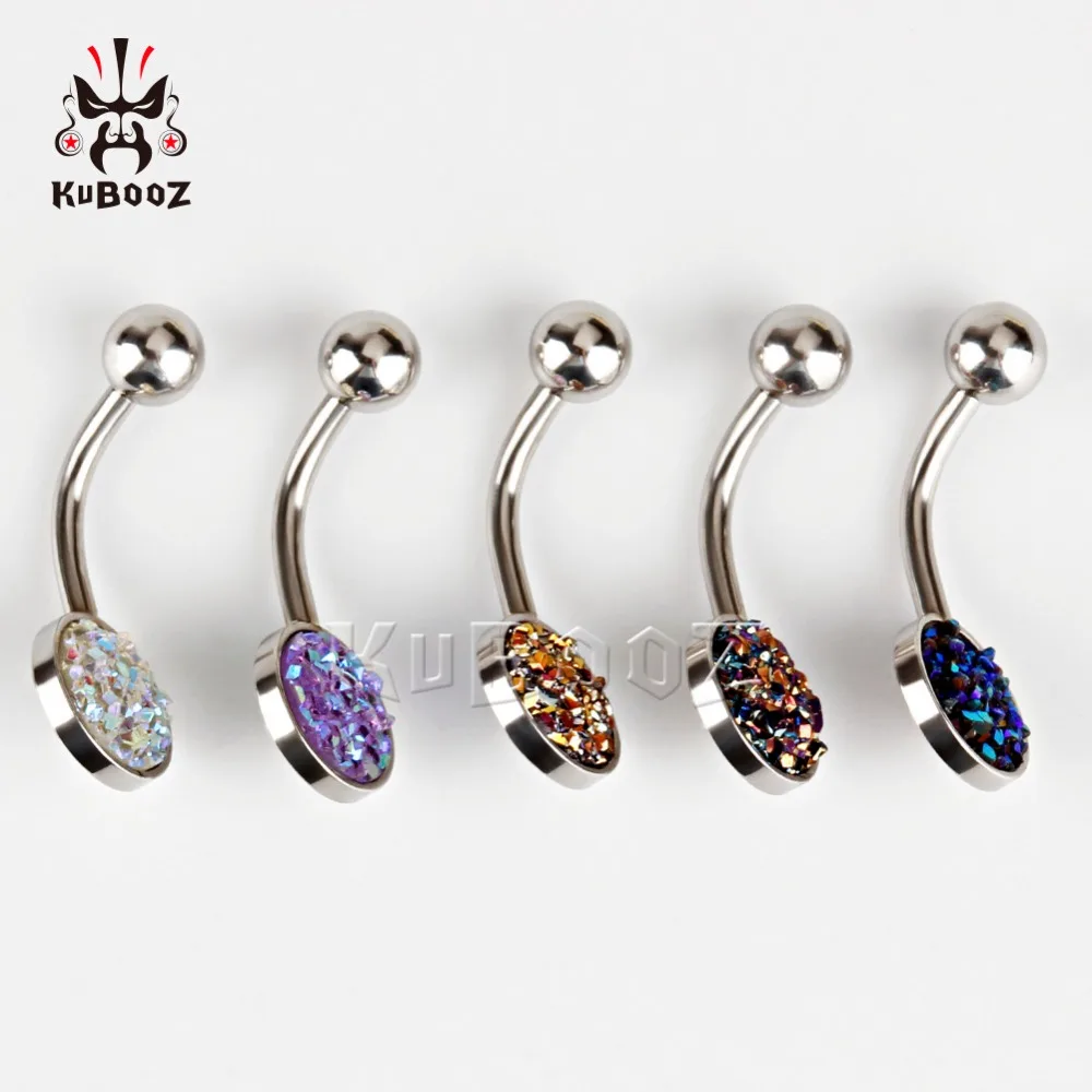 Wholesale Price Popular Stainless Steel Silver Navel Belly Ball Ring Body Jewelry Piercing Mix 5 Colors Total 50PCS | Украшения и