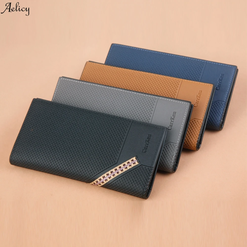 High Quality PU Patchwork Mini New Men Fashion Solid Color Open Multi Card Position Wallet Interior Zipper Pocket Square 2019 | Багаж и