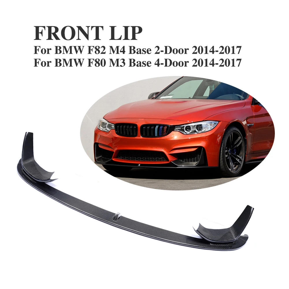 Разветвители губ переднего бампера из углеродного волокна для BMW F82 M4 F80 M3 2014 2017