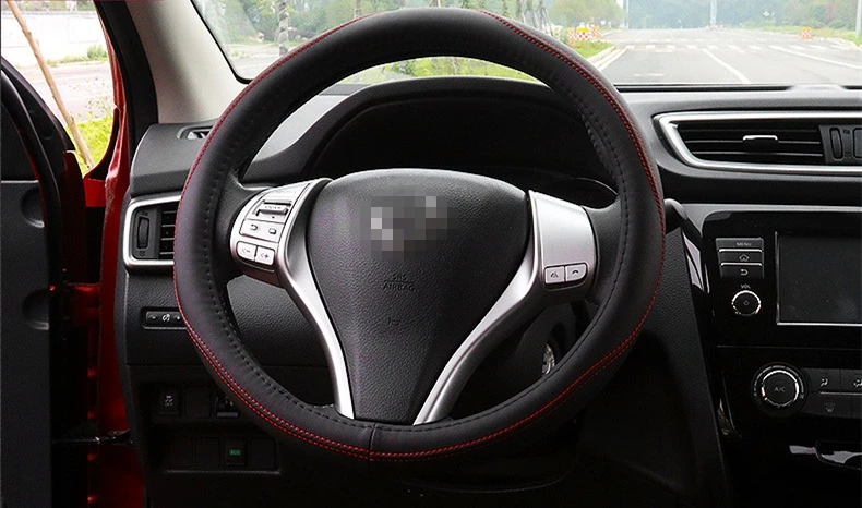 Чехлы на руль для Nissan Qashqai Dualis J11 2014 17 оплетка из мягкой кожи рулевое колесо
