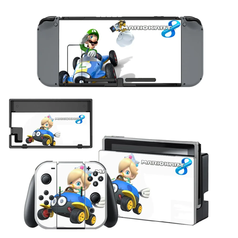 Mario Kart 8 nintendo switch Skin kingd Switch Vinilo Skin sticker наклейка для nintendo Switch NS Console Joy-con контроллер