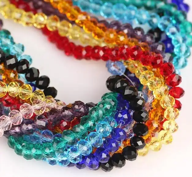 Mix Colors АААА высокое качество 2-12 мм AB цвета Rondelle Австрия граненые Хрустальные стеклянные бусины Свободные разделители Круглые бусины для изготовления ювелирных изделий - Цвет: Mix Colors