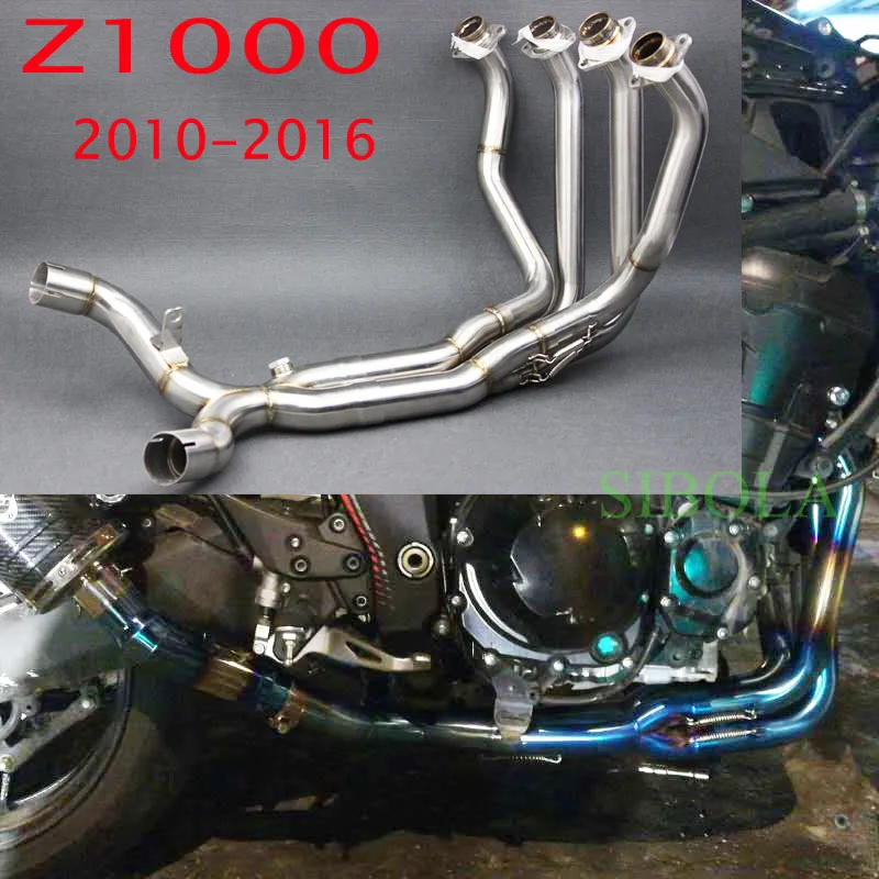 Z1000 мотоциклетные Slip-on глушитель труб изменение полной системы для Kawasaki Z1000 2010 2011 2012 2013 лет