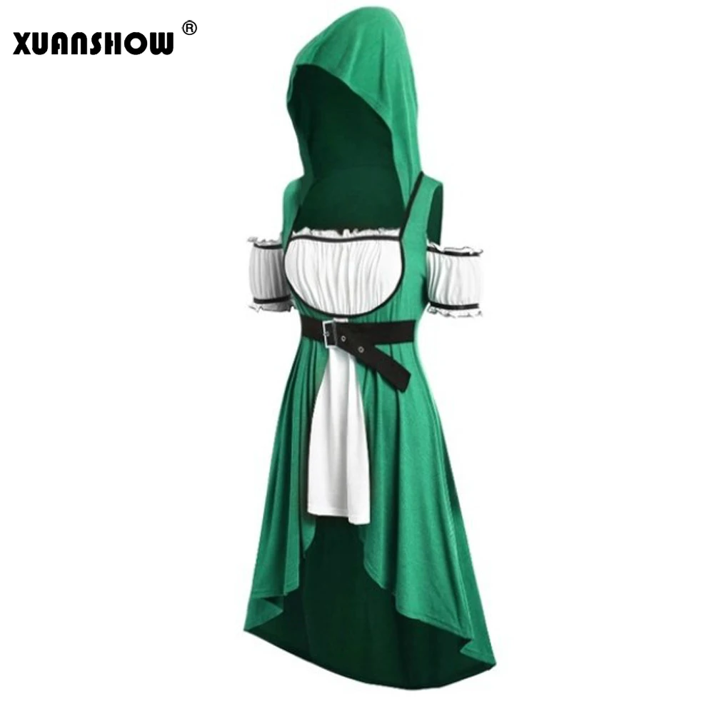 XUANSHOW Robe Ete 2019 Femme с открытыми плечами Лоскутные Женские винтажные толстовки