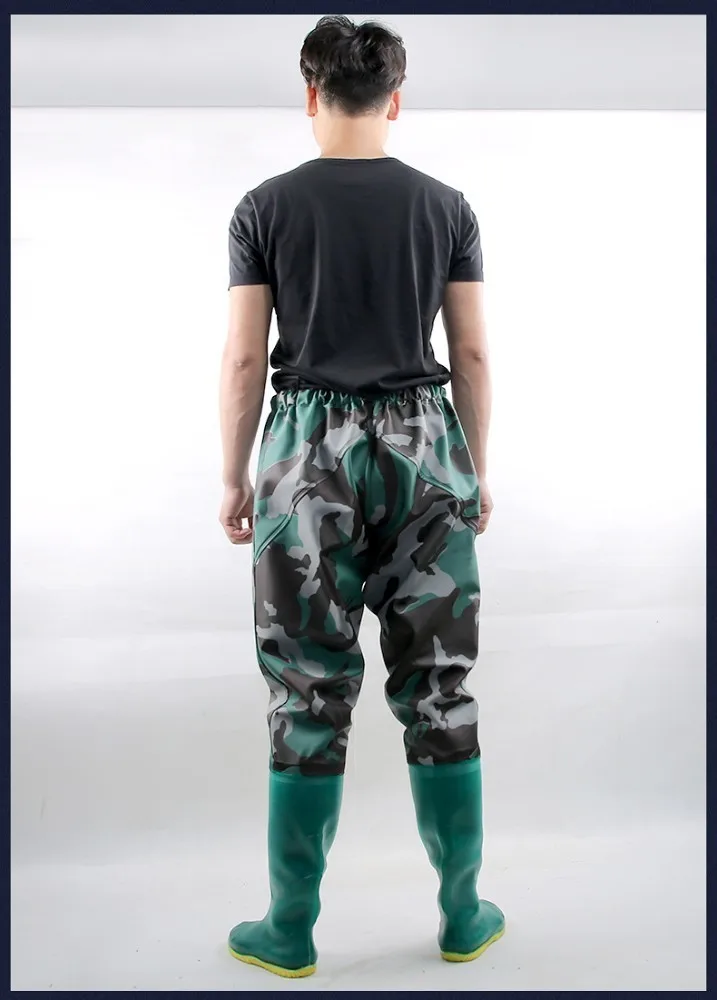 Camouflage Камуфляжная трикотажная ткань, водонепроницаемые болотные штаны для мужчин и женщин, уличные рыболовные охотничьи износостойкие водоотталкивающие болотные брюки - Цвет: Camouflage