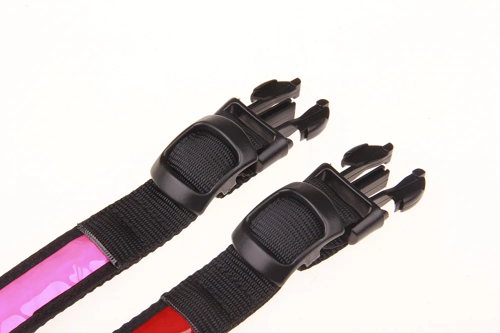 USB Перезаряжаемый светодиодный ошейник для собаки Ночная безопасность светящийся мигающий питомец нейлоновый ошейник для собак и кошек Солнечный светодиодный светящийся маленький ошейники для собак