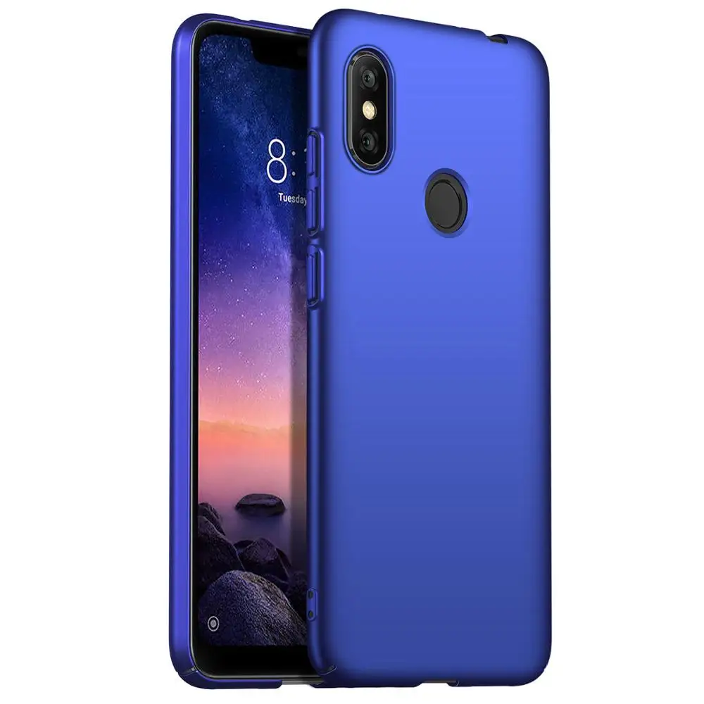 Роскошный чехол для ПК Xiaomi Redmi Note 6 pro 6,26 дюймов Nicotd жесткая матовая поверхность из поликарбоната задняя крышка чехол для телефона Чехлы для xiomi Redmi Note 6pro - Цвет: Blue