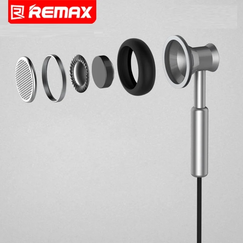 Remax 3 5 мм Металл наушники гарнитуры стерео бас вкладыши mi cphone мобильного телефона