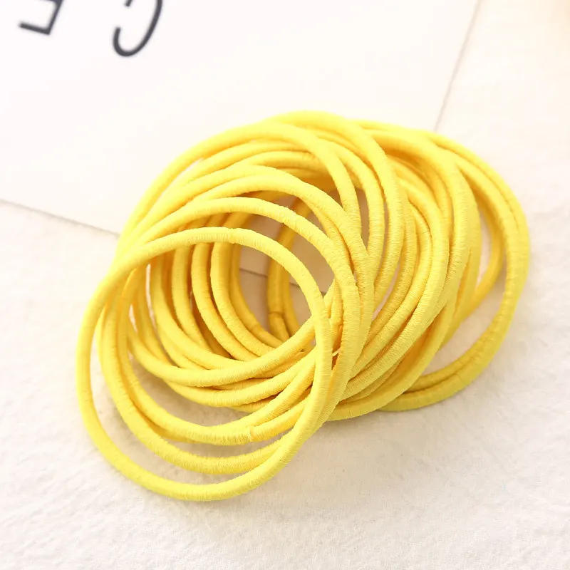 Yellow Aikelina 50 шт./пакет 4,5 см; резинка для волос резинки для волос для женщин Эластичные Боковые аксессуары, ленты для волос Для женщин для девочек очаровательные галстук Резинки Головные уборы - Цвет: Yellow