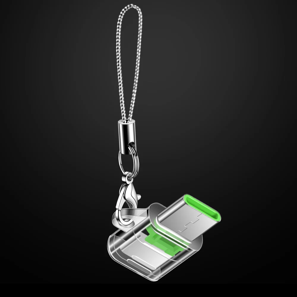 OTG type-C адаптер USB C к MicroOLAF USB OTG кабель Thunderbolt 3 usb type C адаптер для Macbook Pro samsung S9 10 One plus USBC - Цвет: Green