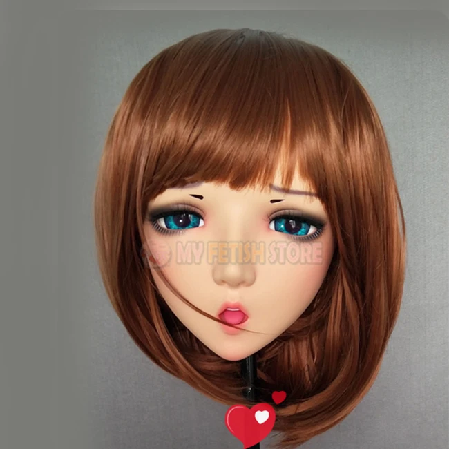 (HAN 01) Женская милая девочка каучуковые полуголовы Kigurumi BJD Eyes Crossdress Косплей