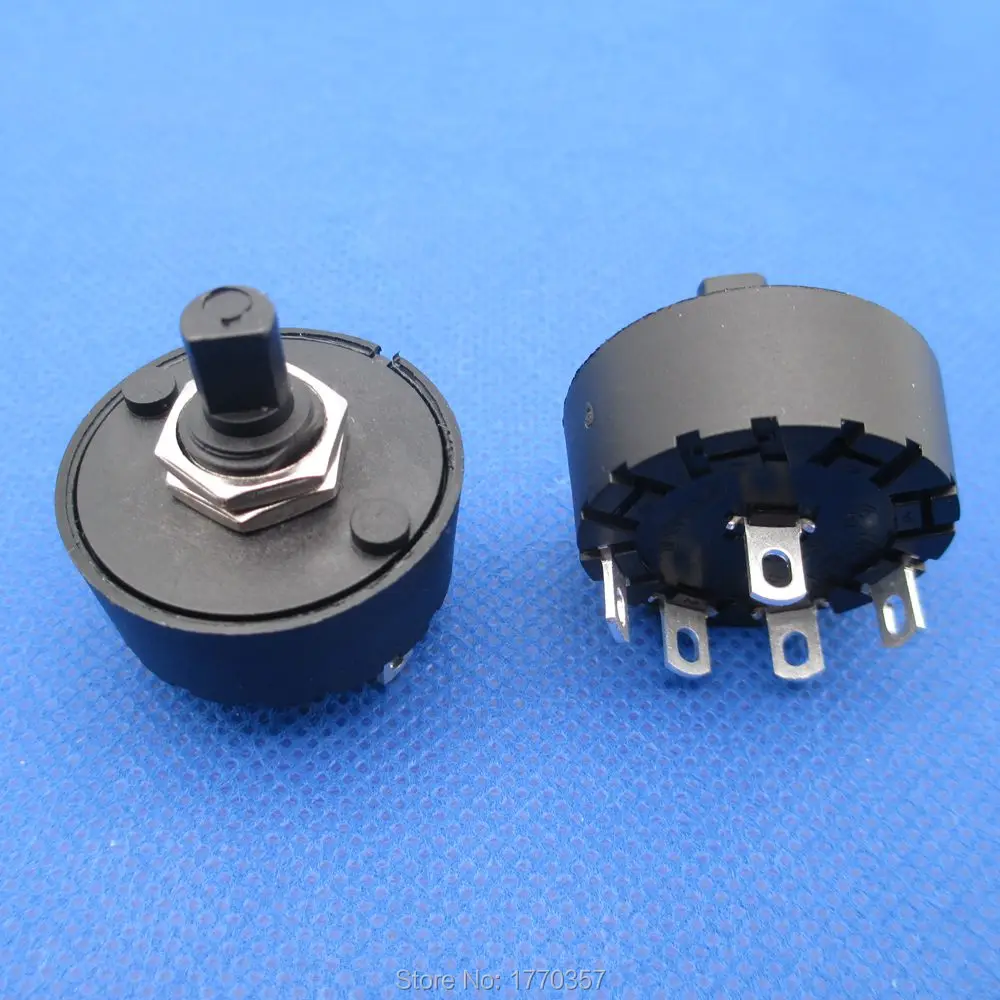 2 pcs new high quality 3 4 gear 5 6 7 with knob cap rotary switch 6A 250V power | Обустройство дома