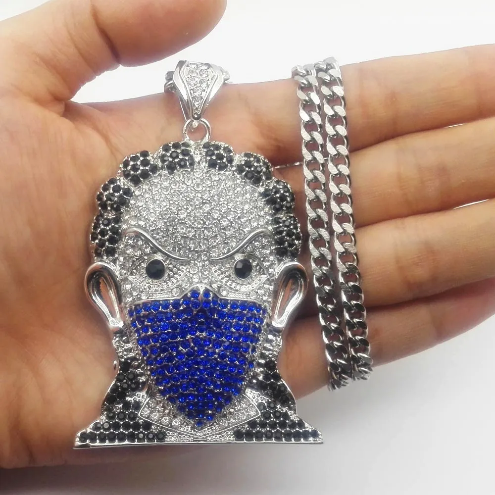 Хип-хоп Jewelry 1 Ряд Кристалл Теннис звено цепи в масках греческие Уход за кожей лица