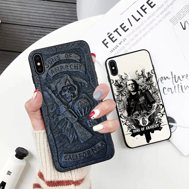 Силиконовый чехол American TV Sons of анархии для iPhone 5 5S 6 6S Plus 7 8 11 Pro X XS Max XR|Бамперы| |