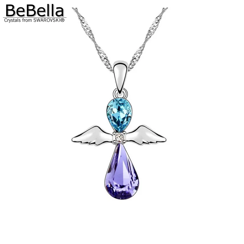 BeBella Прекрасный Ангел Кулон ожерелье сделано с австрийскими кристаллами от Swarovski