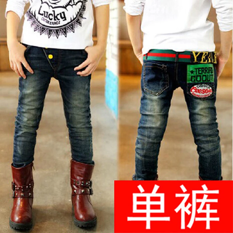 Детская одежда детские джинсовые брюки для мальчиков джинсы на весну осень