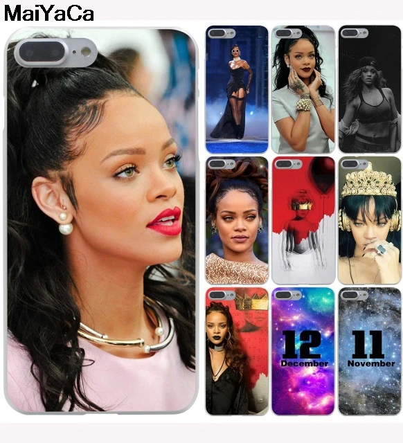 MaiYaCa Custom Sexy Star Rihanna for iPhone 4S SE 5C 5S 6S 7 8 Plus X XR XS MAX Phone Cases transparent Soft TPU Cover | Мобильные