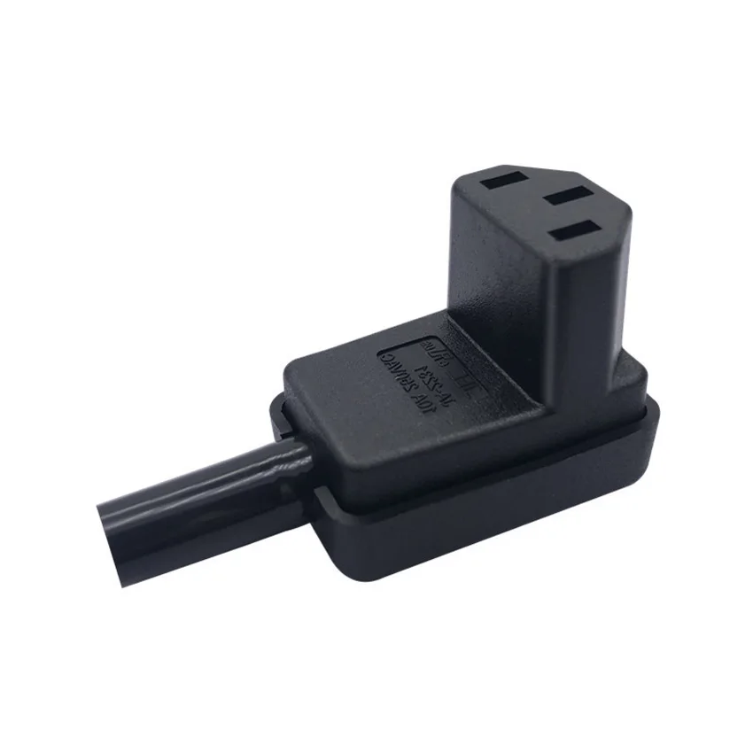 

Black 10A CE Copper IEC320 C13 Computer UPS PDU Power Outlet Connector Elbow 90 Triprong Adaptor Plug 3p Receptacle Wired Socket
