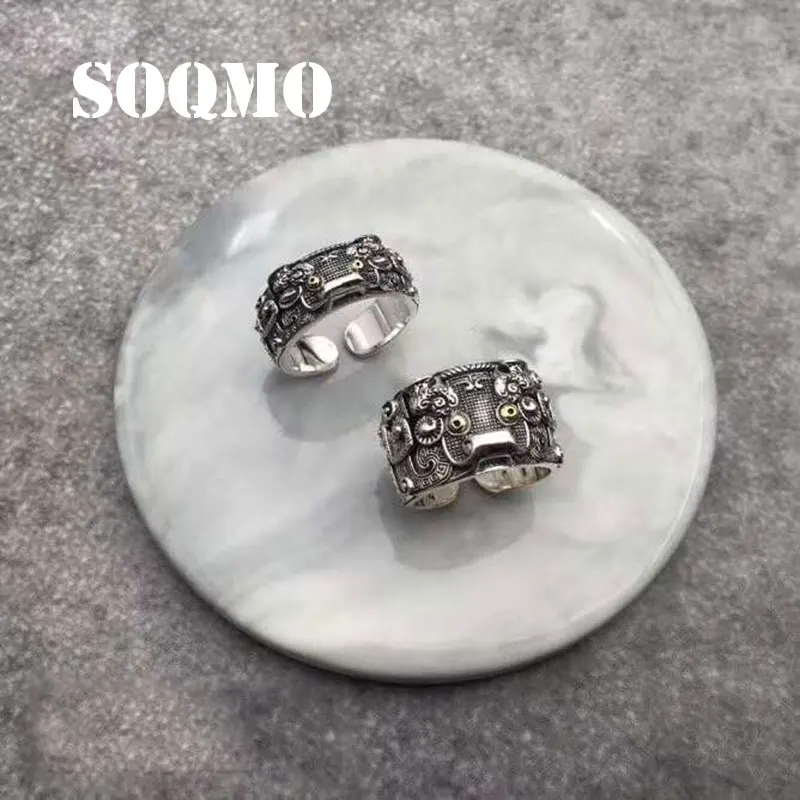 SOQMO регулируемое кольцо счастливый Бог Зверь Храбрые войска 100% стандартное