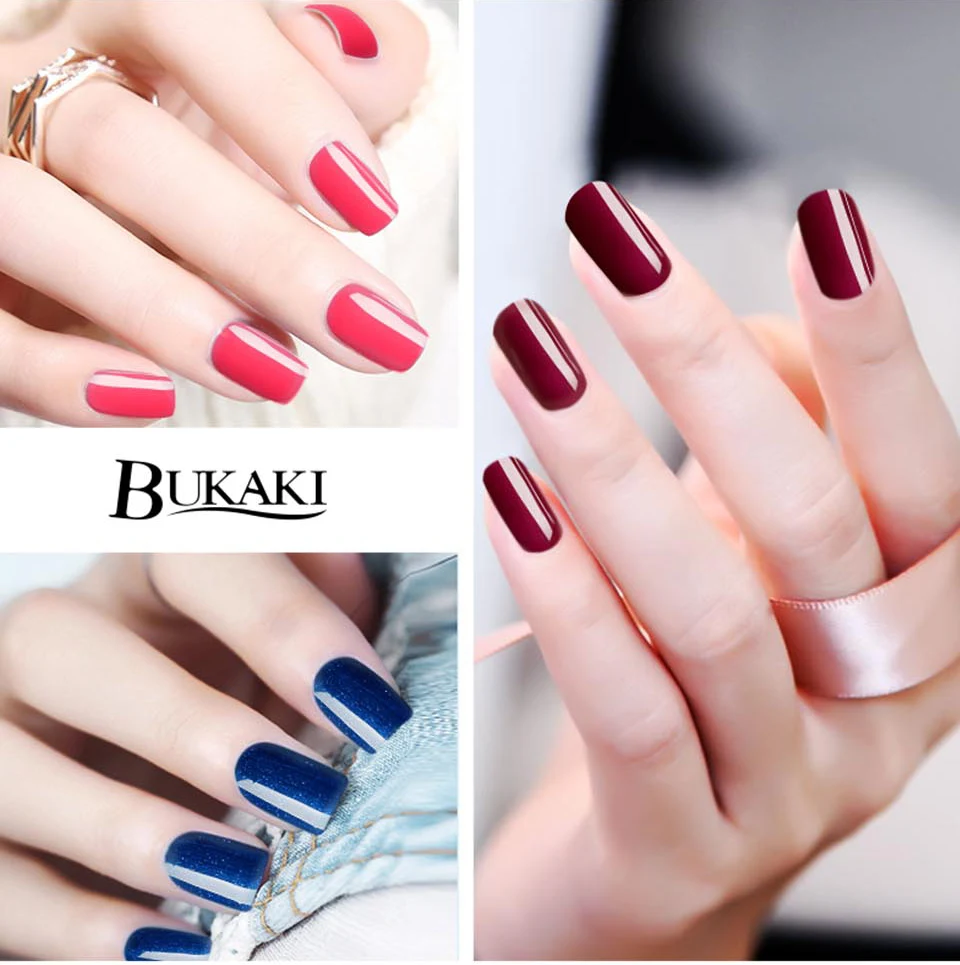 BUKAKI 8 мл Гель-лак UV Vernis Полупостоянный праймер верхнее покрытие гель лак для ногтей, маникюр гель лак полирует ногти