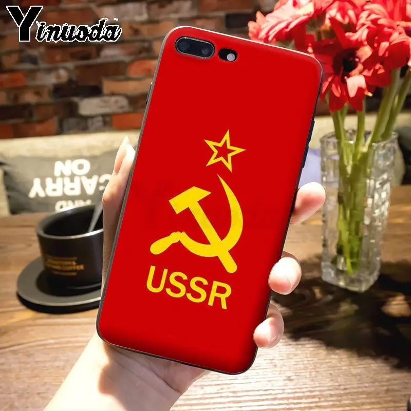 Чехол Yinuoda для телефона с принтом Советского Союза гранж флага iPhone 7plus X XS MAX XR 6S 7 8