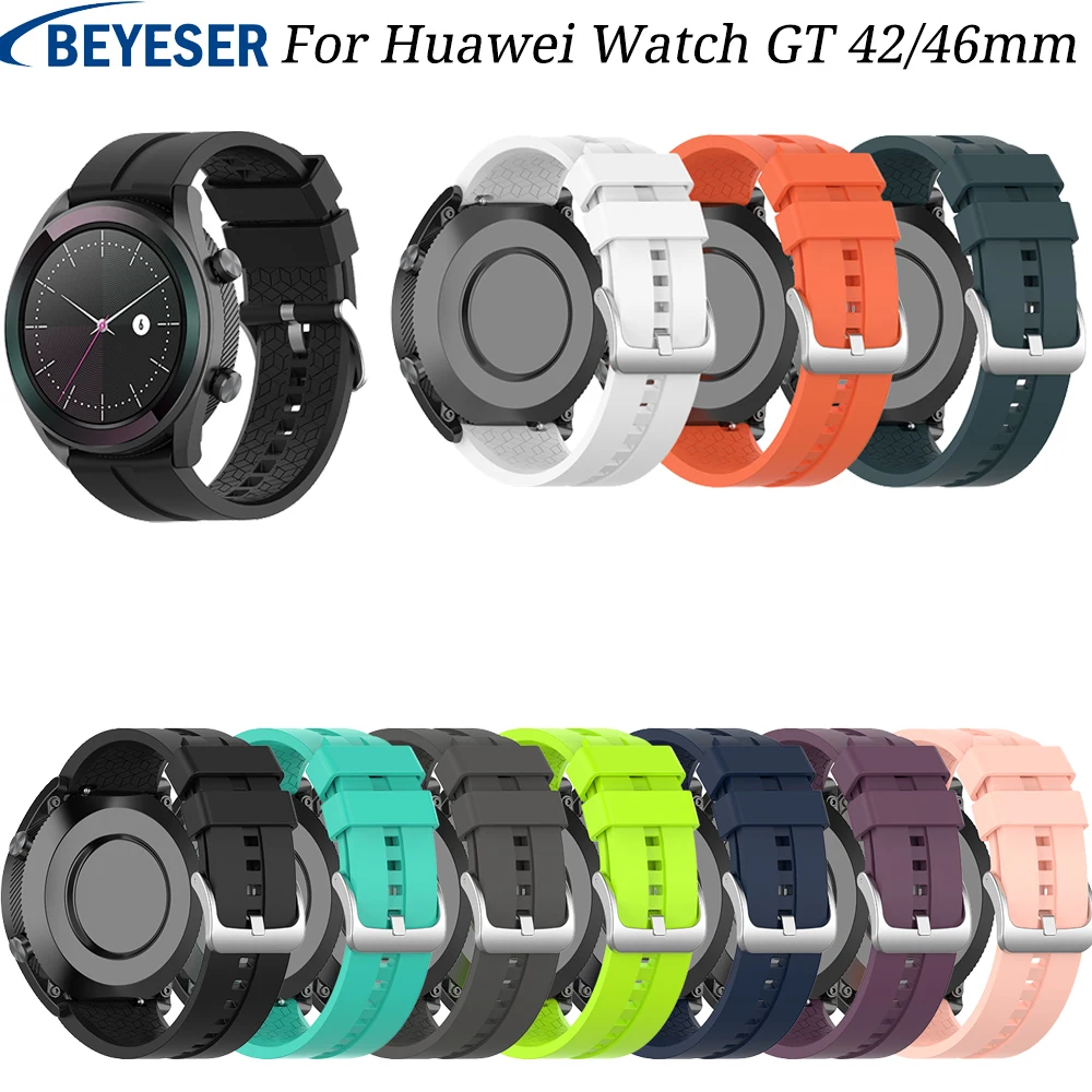 Ремешок для часов Huawei силиконовый ремешок Samsung Gear S 2 S3 Frontier sport 20 22 мм 42 46 мм|Ремешки