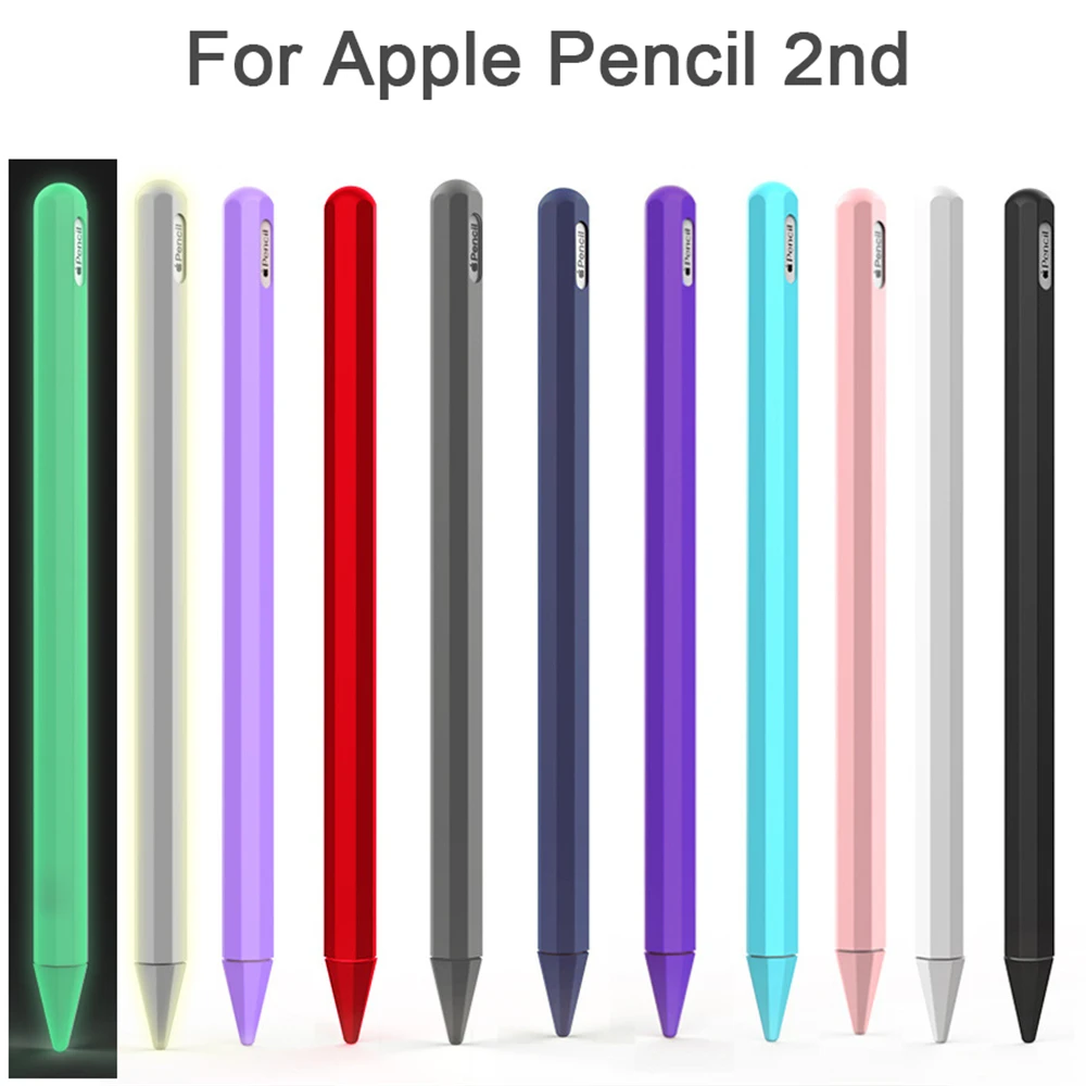 Цветной Мягкий силиконовый чехол с наконечником защитный для Apple Pencil 2 iPad Pro
