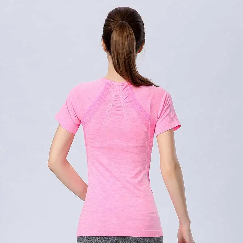 Женская быстросохнущая футболка для спортивных летних рубашек брендовый Топ