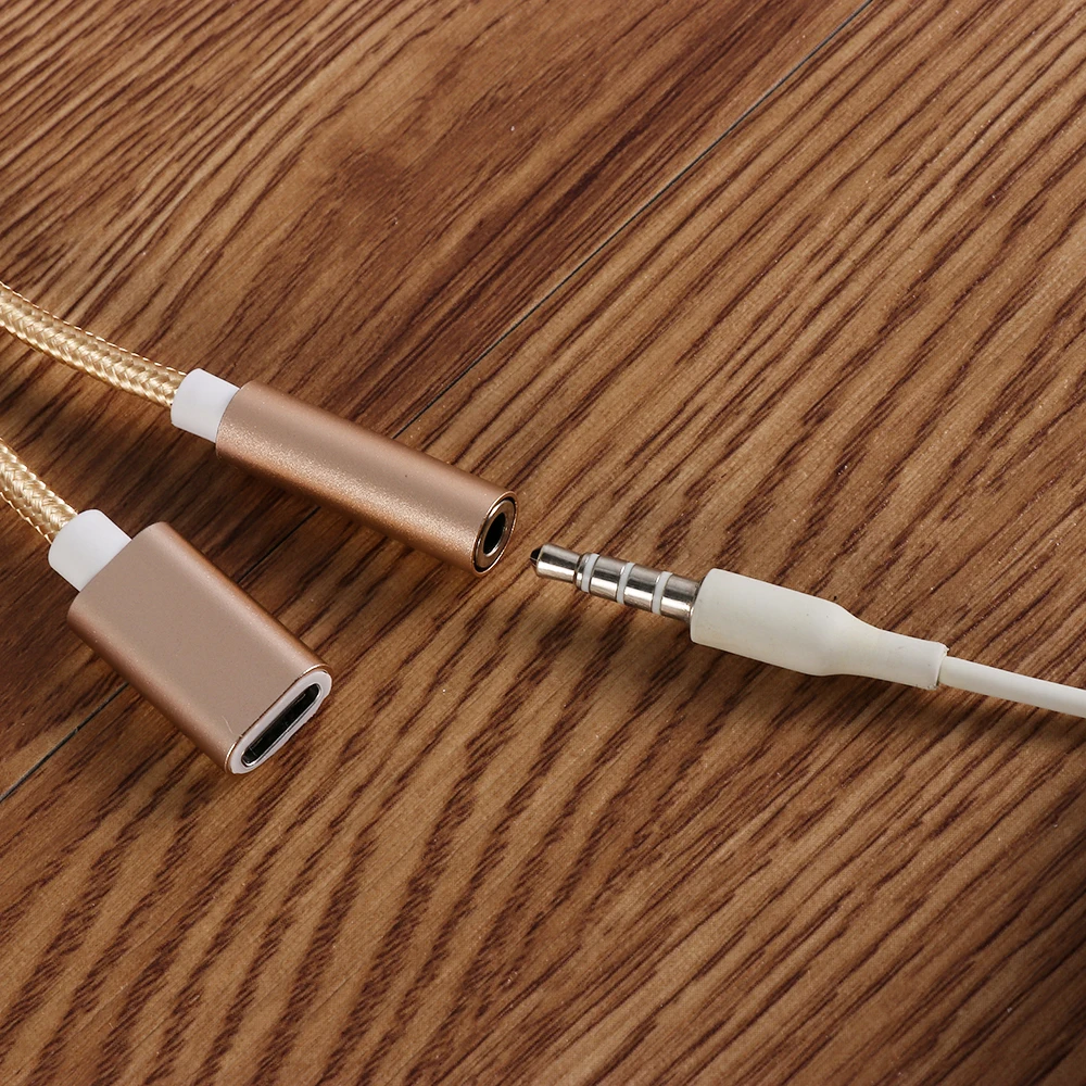 Аудиокабель с USB Type C на 3 5 мм Aux адаптер для наушников 2 в 1 разъемом кабель зарядки
