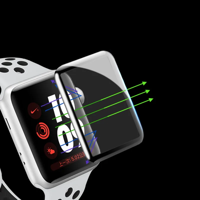 4D полноэкранная изогнутая Защитная пленка для Apple Watch Series 1 2 3 HD 9H закаленное