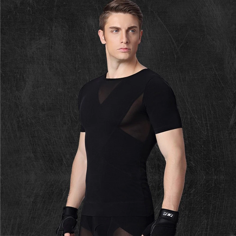 Мужской корсет для тела большой X-Cross Дизайн на груди и спине Корректирующее белье