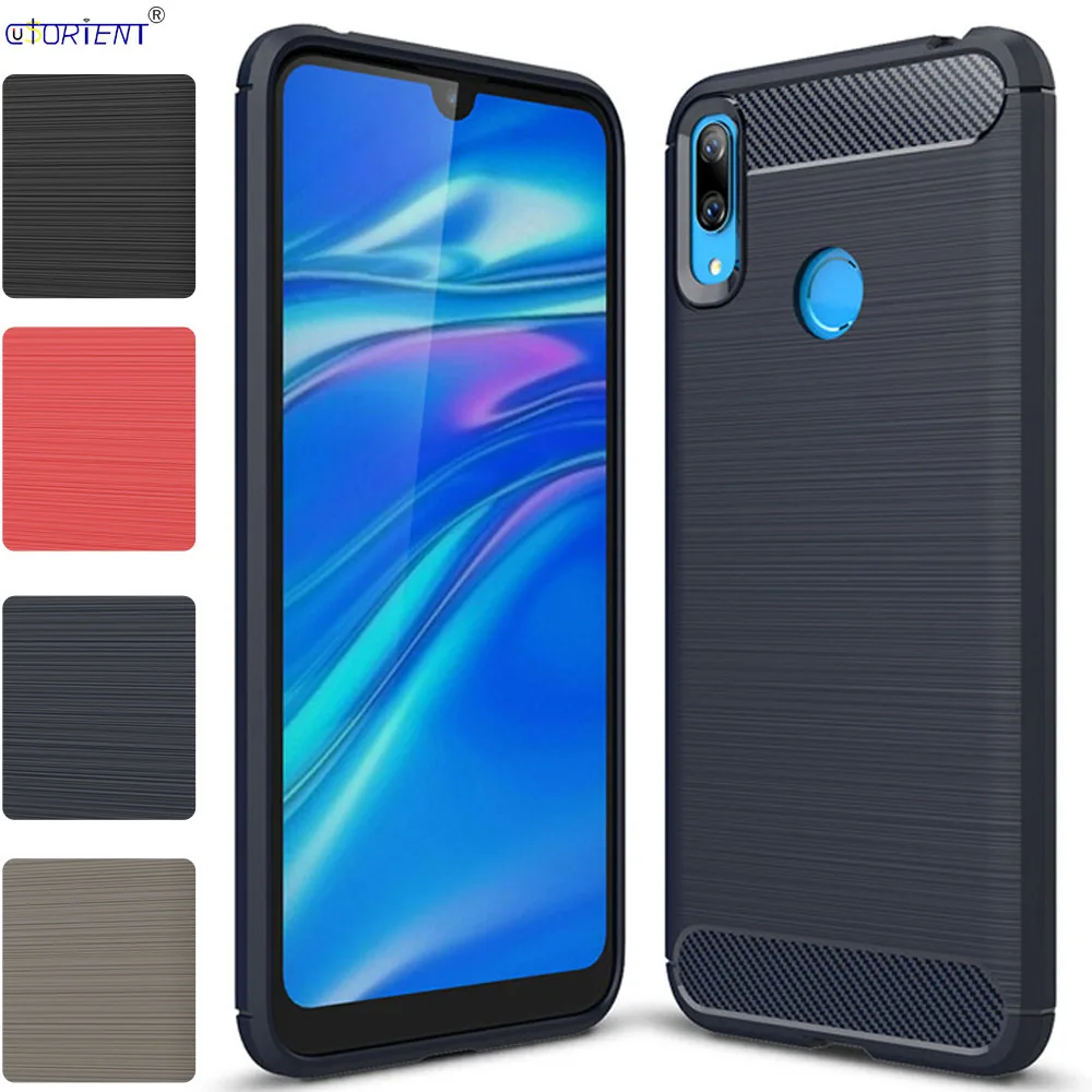 Фото Мягкий силиконовый чехол бампер для Huawei Y7 Prime DUB LX1 из углеродного - купить