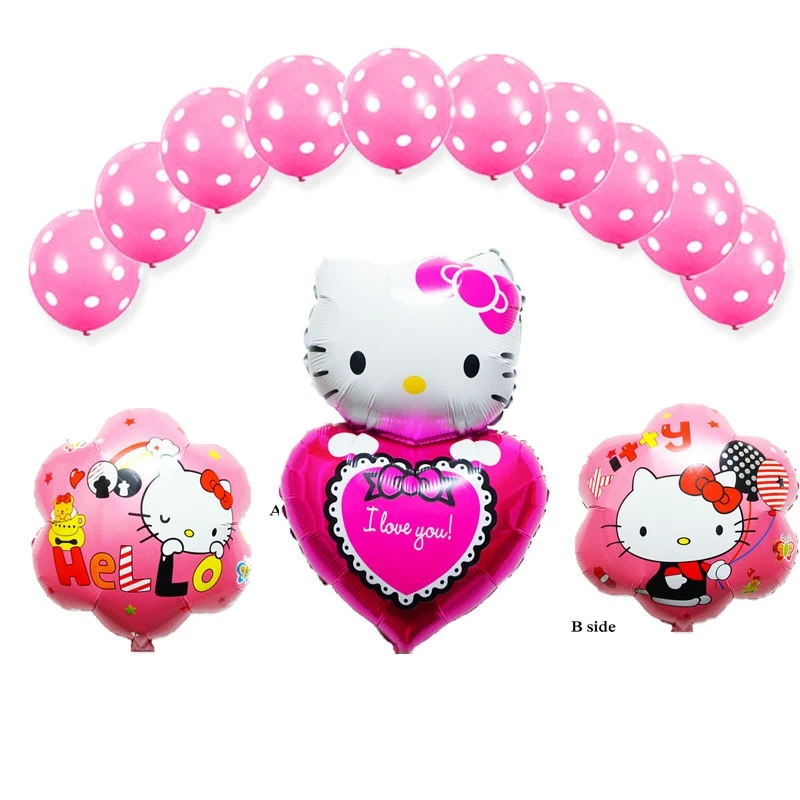 13pc pink set pin KT 13 шт./лот набор воздушных шаров Рапунцель включает латексный шар и 18 дюймовый круглый фольгированный шар принцессы Рапунцель для девочек на день рождения - Цвет: 13pc pink set pin KT