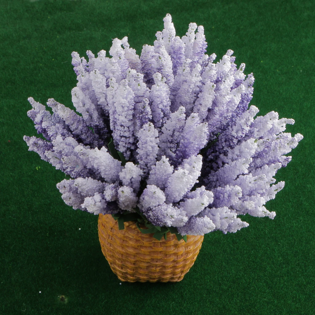 

100 шт Мини Искусственные Лавандовые Свадебные цветы букет Декор светло-фиолетовый